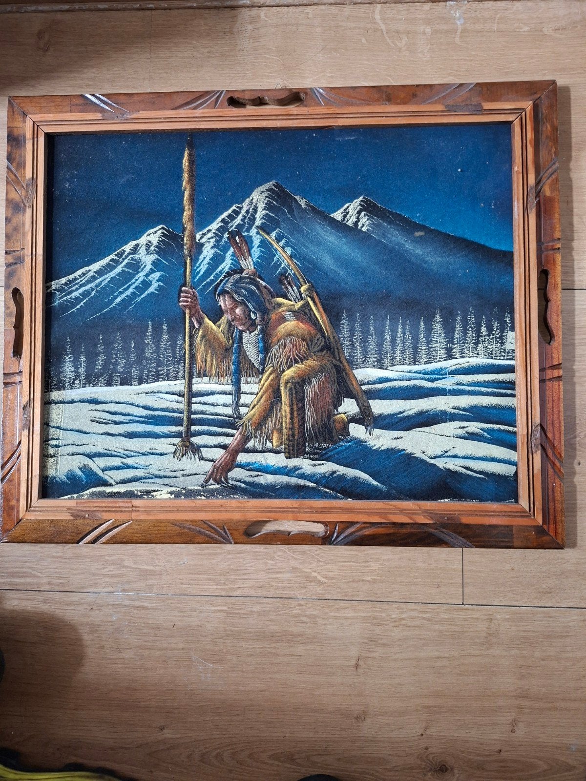Schilderij Indiaan Sanchez, Antiek en Kunst, Ophalen