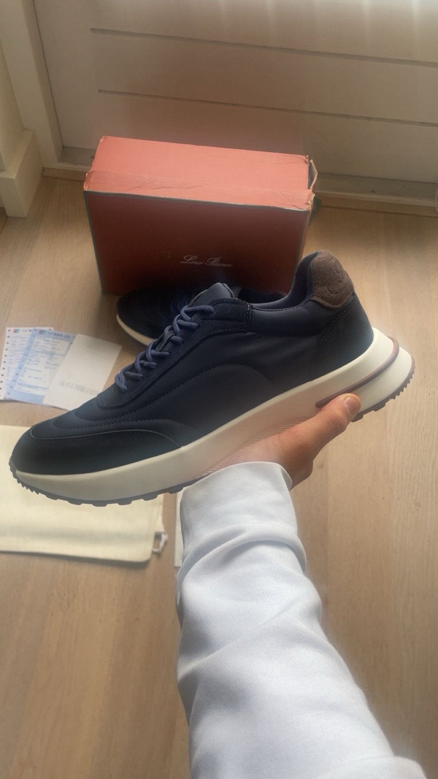 Loro piana weekend walk dark blue, Ophalen of Verzenden, Zo goed als nieuw, Blauw