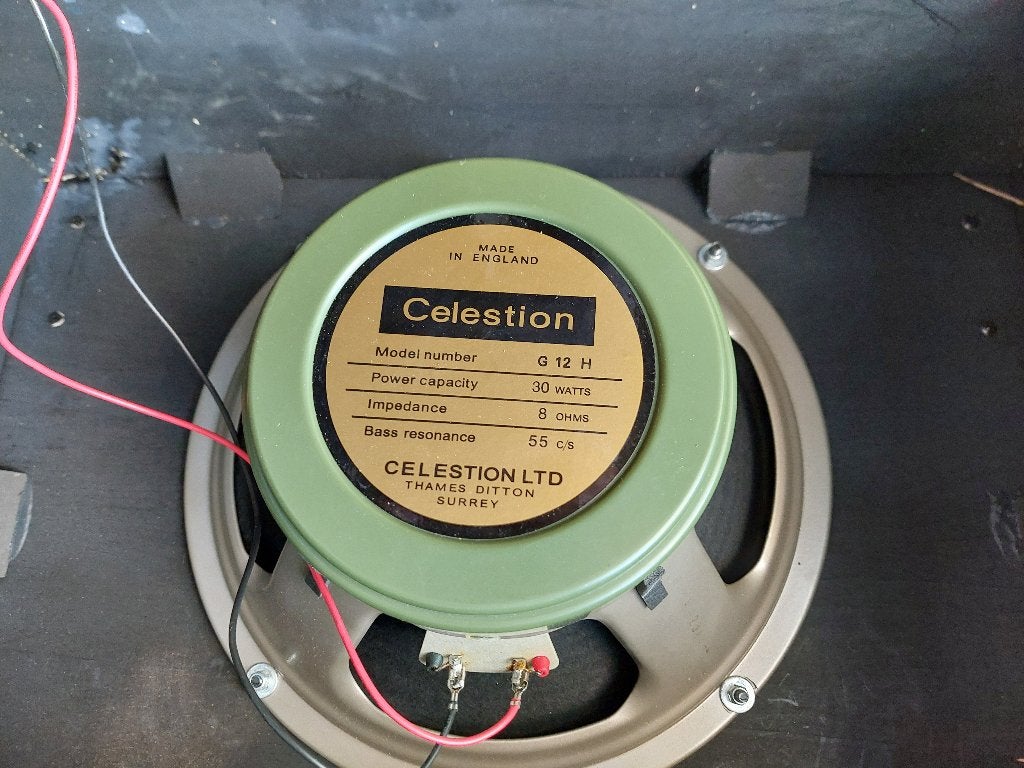 Laney G12H-55 Heritage Green speaker cabinet, Overige merken, Inclusief standaarden, Ophalen of Verzenden, Zo goed als nieuw
