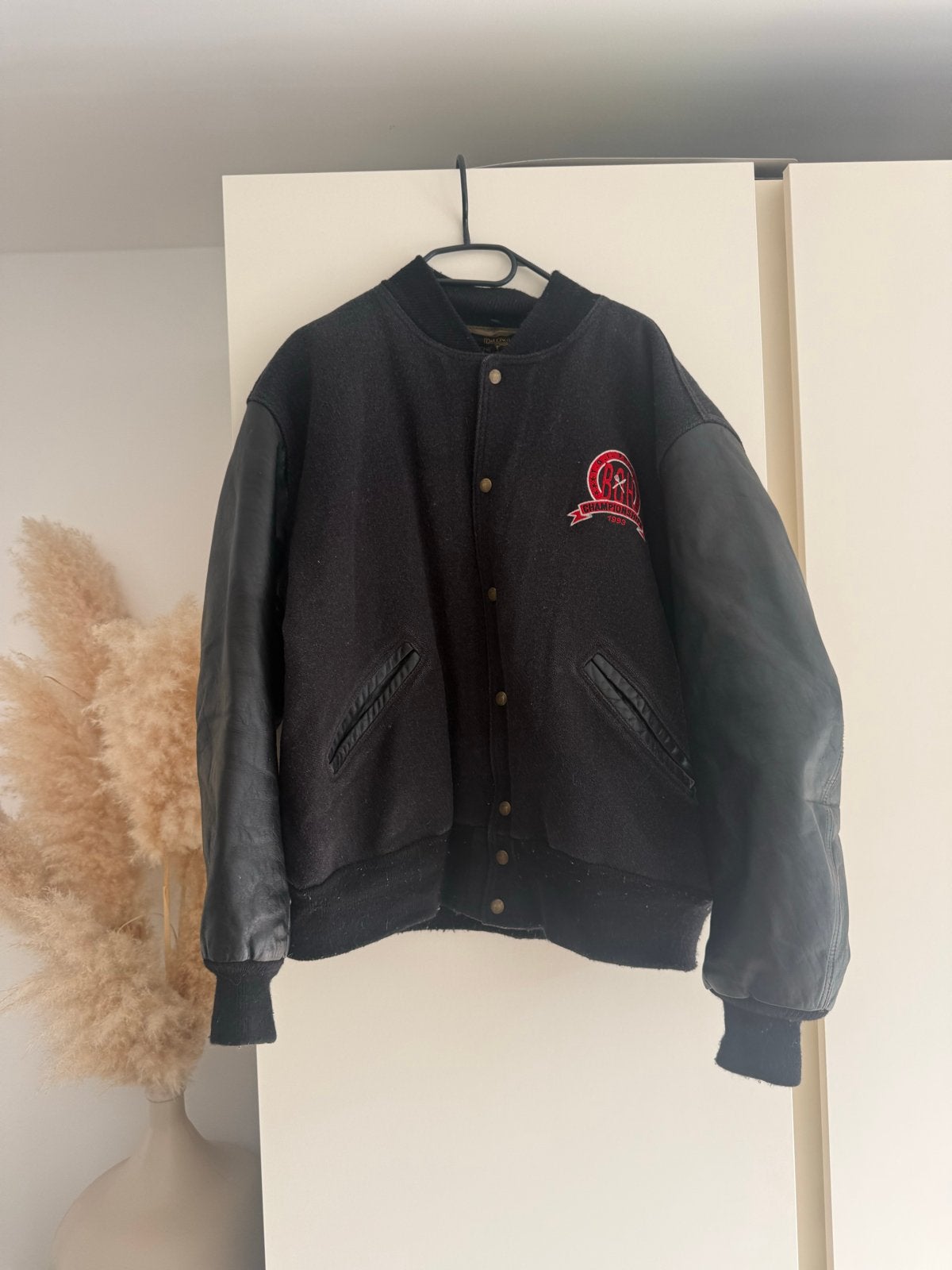 TGI Fridays Baseball Jas - Vintage Varsity Jacket XL, Ophalen of Verzenden, Gedragen, Maat 56/58 (XL), Zwart