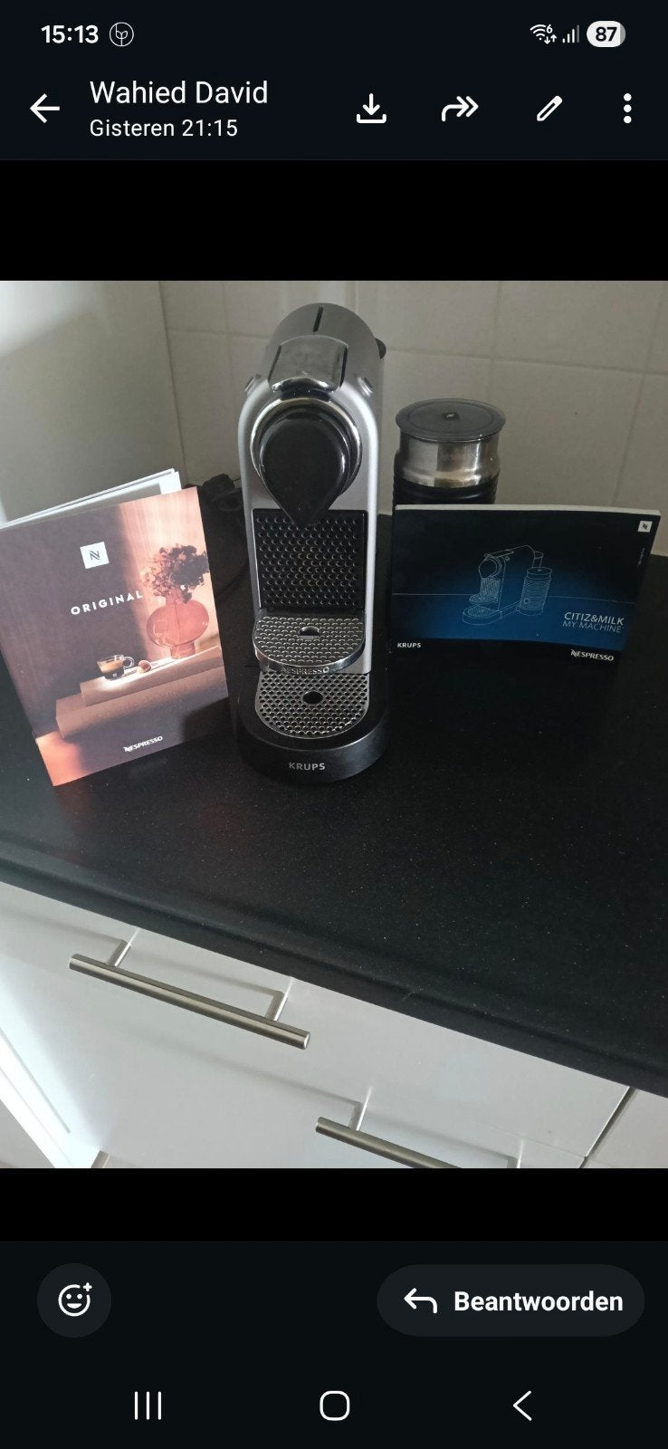 Nespresso Krups Citiz&Milk Koffiezetapparaat, Koffiepads en cups, Espresso apparaat, Ophalen of Verzenden, Zo goed als nieuw