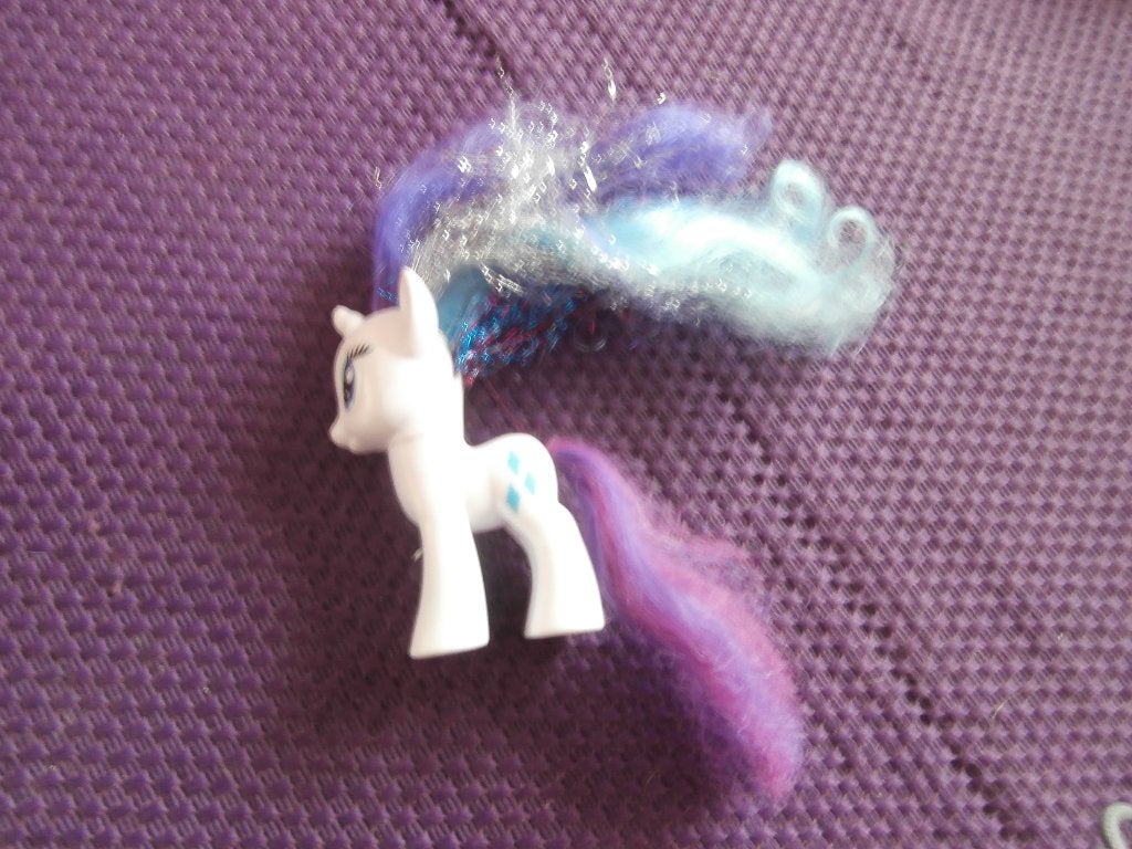 My little pony roze wit met paars eenhoorn 8 cm hoog paard, Ophalen of Verzenden, Zo goed als nieuw