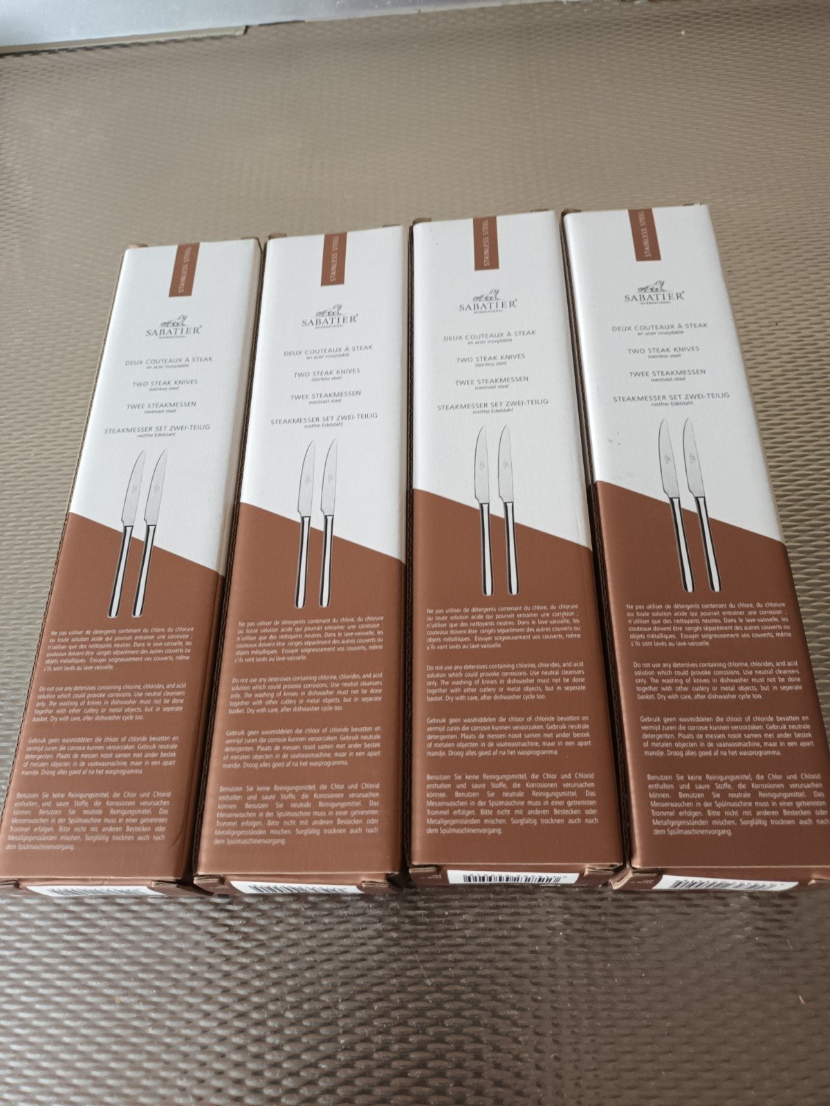 Set van 8 Sabatier International steakmessen RVS, Ophalen of Verzenden