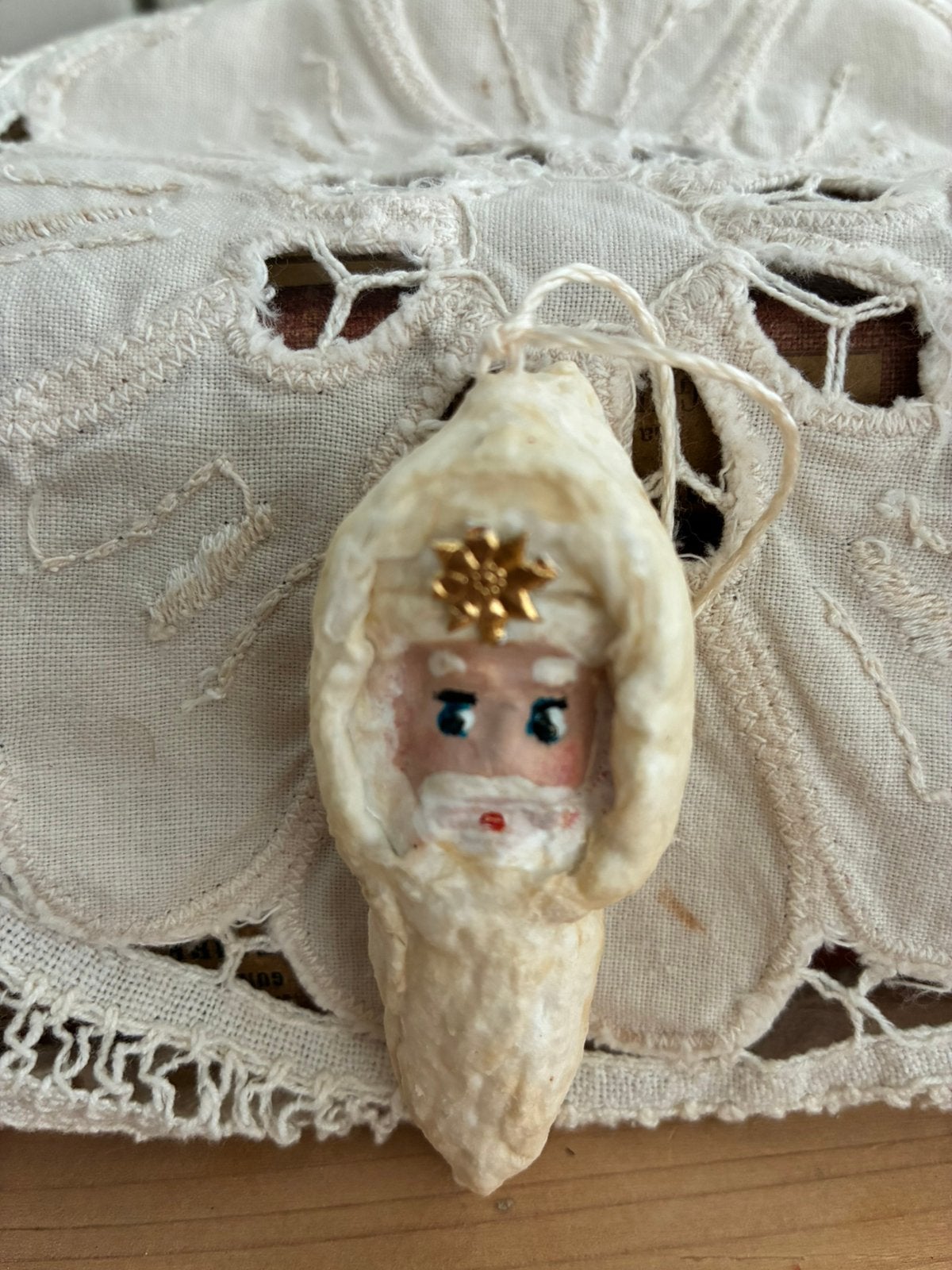 Nostalgisch feathertree wattenpopje Santahoofdje, Ophalen of Verzenden, Nieuw
