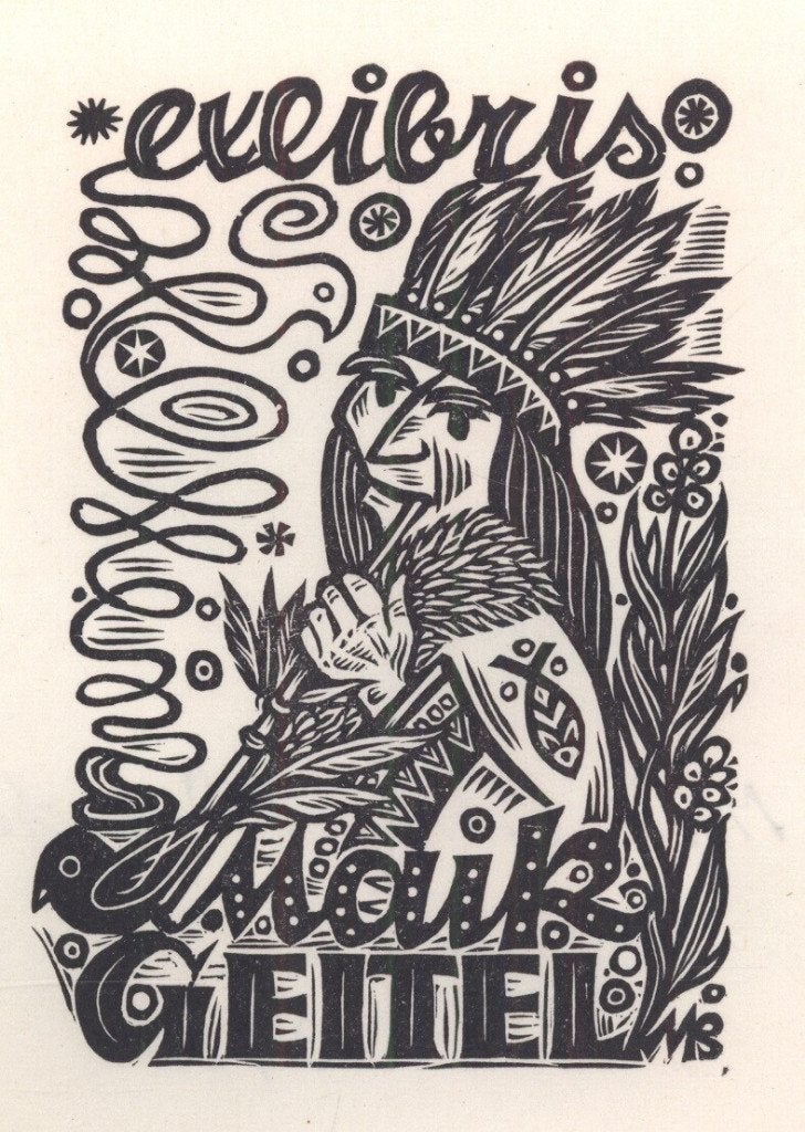 1185 Ex Libris Duitsland : Maria Bauer-Klimbachen, 1973, Antiek en Kunst, Verzenden, Ex libris