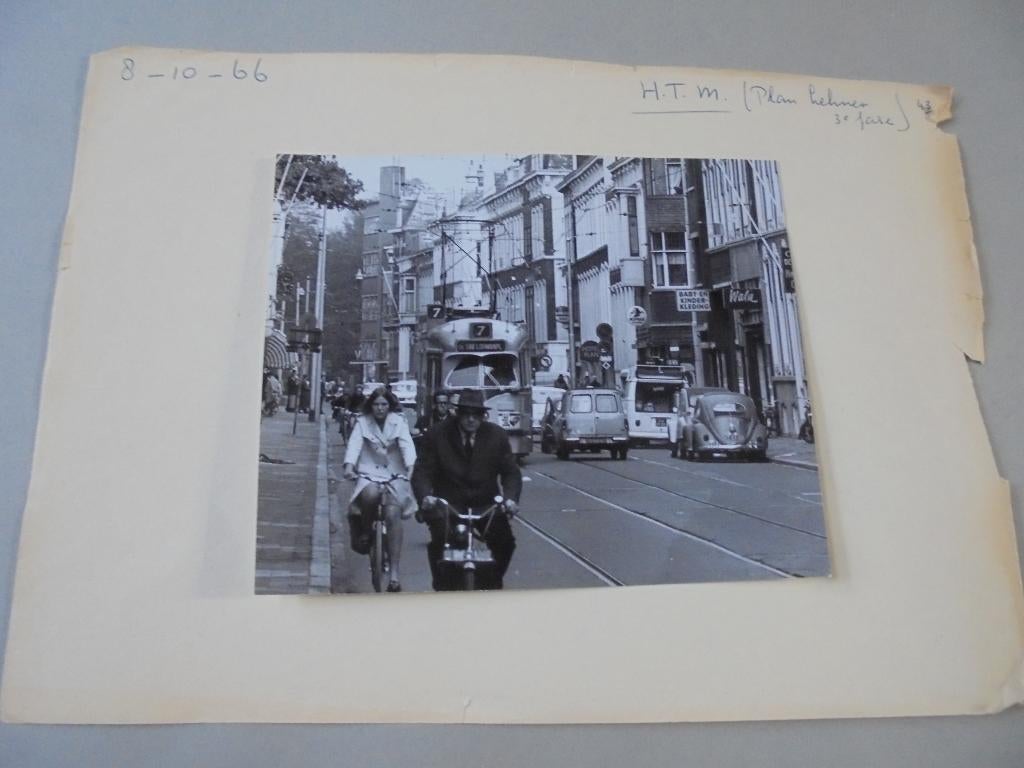Den Haag. Ln. v. Meerdervoort. HTM lijn 7. 1966., Verzamelen, Spoorwegen en Tramwegen, Gebruikt, Tram, Overige typen, Verzenden