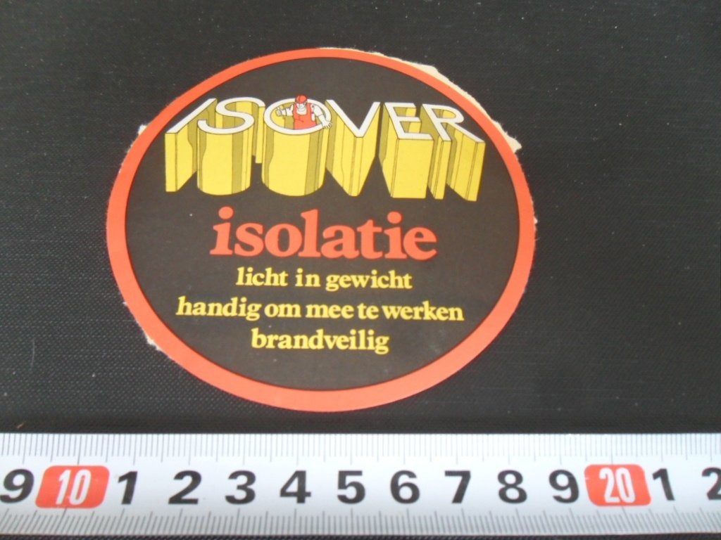 sticker ISOVER isolatie licht in gewicht handig om mee te, Ophalen of Verzenden, Zo goed als nieuw