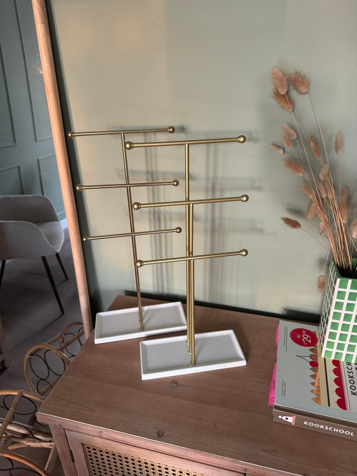 Set van 2 gouden sieraden standaarden, Ophalen, Overige materialen