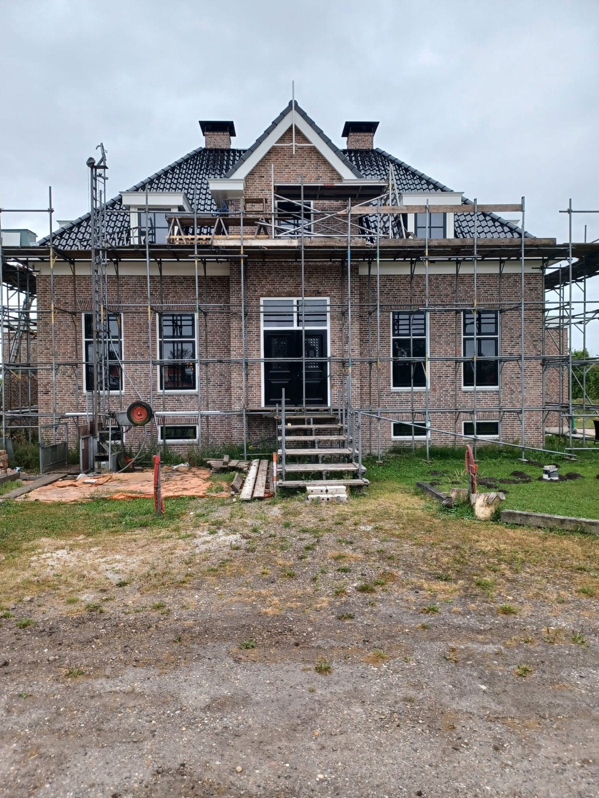 Bouwsteiger te koop voor renovatie of bouwprojecten, Doe-het-zelf en Verbouw, Ophalen of Verzenden, Gebruikt, Gevelsteiger, 5 meter of hoger
