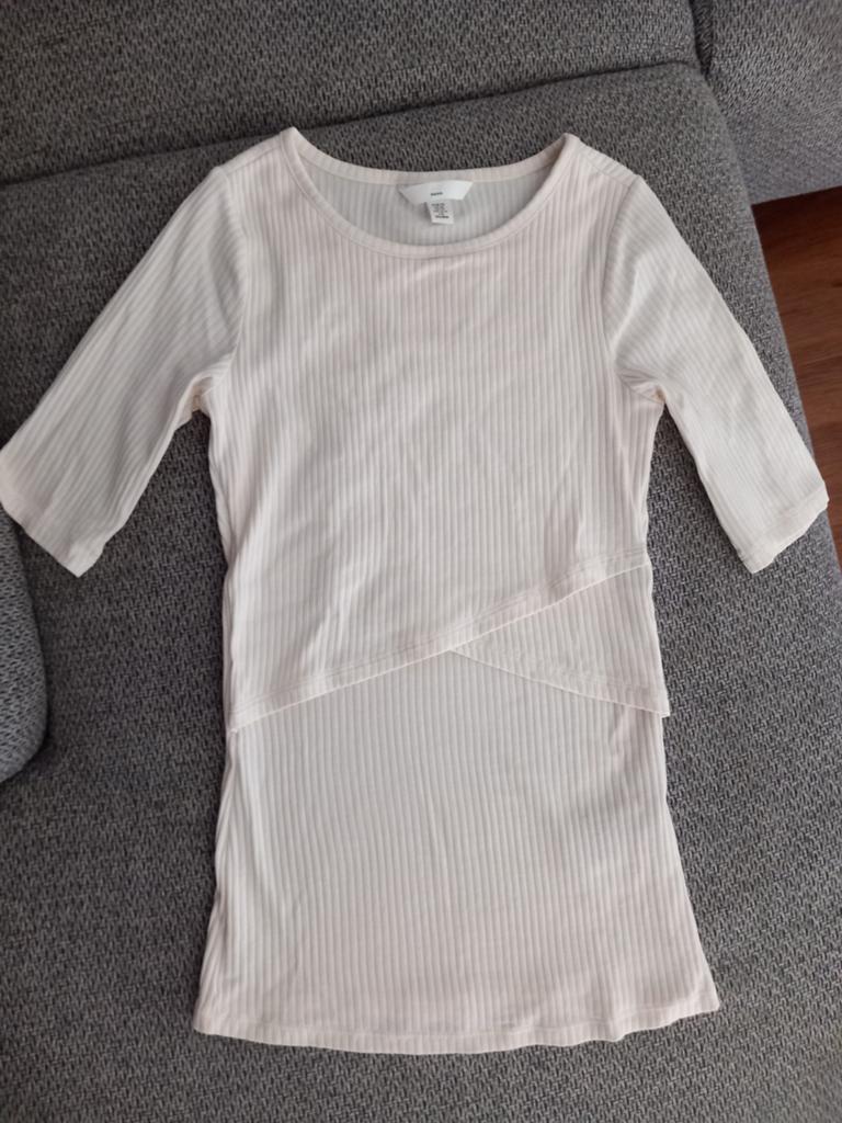 H&M mama witte voedingstop xs, H&M, Wit, Zo goed als nieuw, Maat 34 (XS) of kleiner