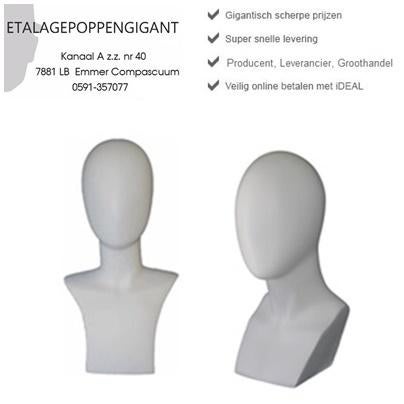 Presentatie Hoofden Egg M/V Div. Kleuren Etalagepoppengigant, Kleding | Dames, Hoeden en Petten, ETALAGEPOPPENGIGANT.NL, Ophalen of Verzenden