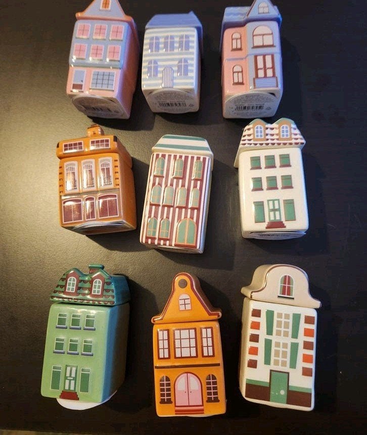 Complete set Flying Tiger Nordic Spice huisjes, Huis en Inrichting, Meerkleurig, Ophalen of Verzenden, Zo goed als nieuw, Scandinavisch