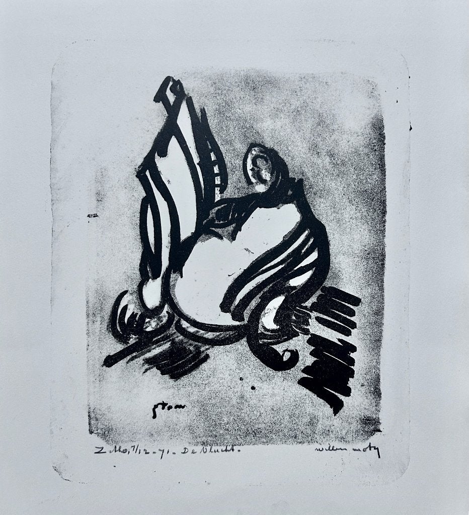 Zeefdruk Wim Motz, Antiek en Kunst, Kunst | Litho's en Zeefdrukken, Gesigneerd, Verzenden, Zeefdruk