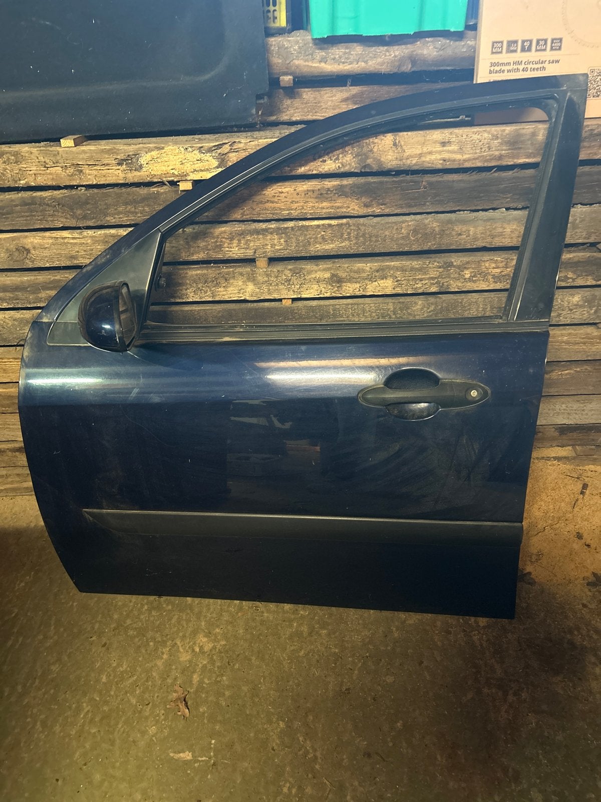 Ford focus blauwe autodeur - inclusief spiegel, Auto-onderdelen, Ophalen, Gebruikt, Deur, Links