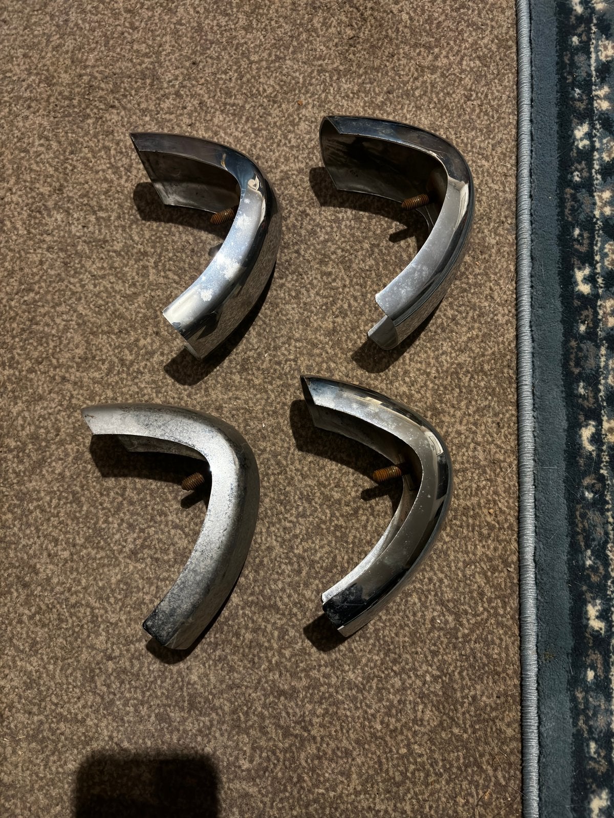 Fiat 1300-1500 bumper rozetten origineel 4x, Auto-onderdelen, Gebruikt, Ophalen of Verzenden, Achter, Bumper