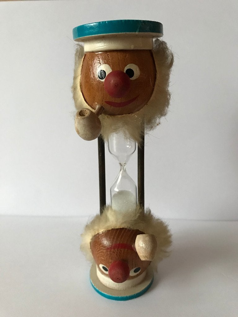 Vintage zandloper matroos/zeeman hout, Antiek en Kunst, Ophalen of Verzenden