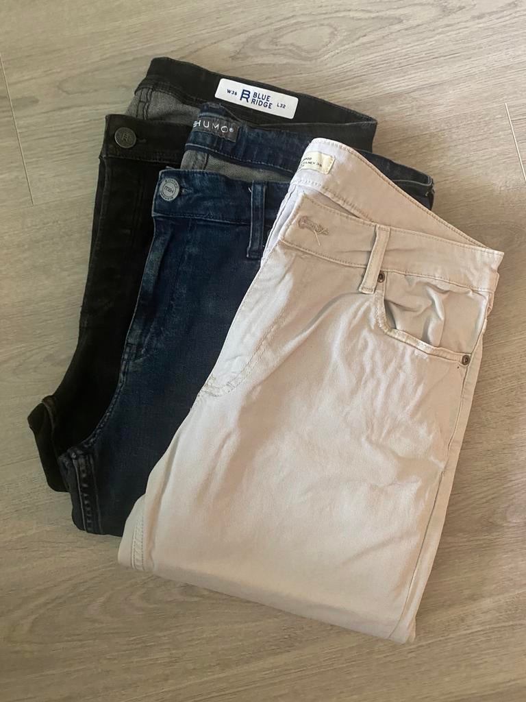 Set E: 3 nette heren stretch broeken maat 36 (XL/XXL), Ophalen of Verzenden, Zo goed als nieuw, Maat 56/58 (XL)