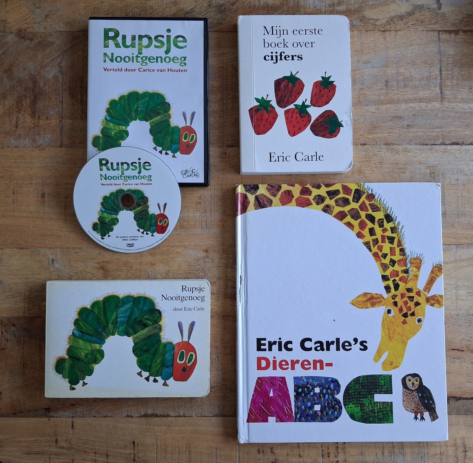 Eric Carle boekenpakket en DVD Rupsje Nooitgenoeg, Boeken, Ophalen of Verzenden, Gelezen, Eric Carle