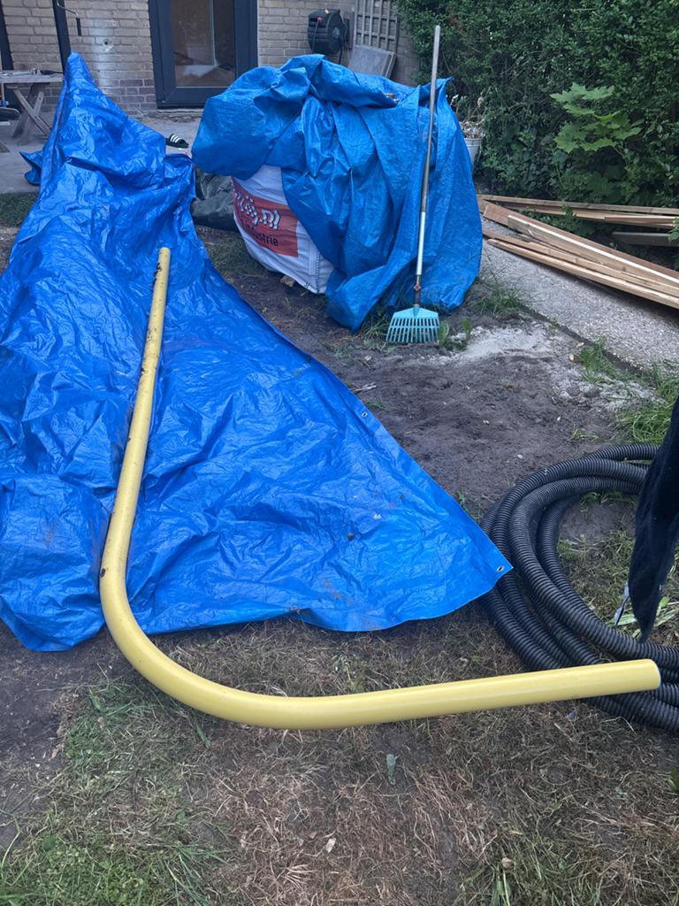 Gele PVC bocht 63mm - Nieuw 3 meter, Doe-het-zelf en Verbouw, Buizen en Afvoer, Ophalen, Pvc, 60 tot 80 mm, Nieuw