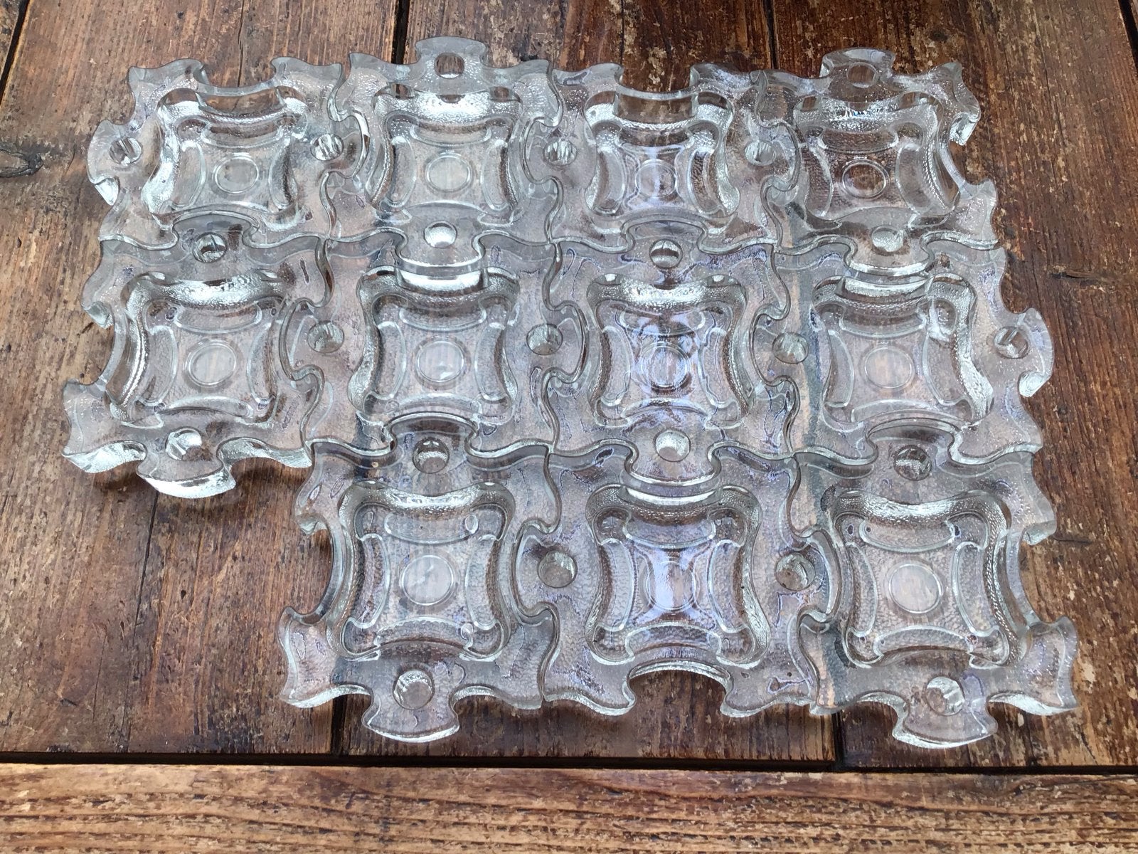 Vintage Kosta Boda Cascade Kandelaars - Jaren '70 Zweden 11x, Ophalen of Verzenden, Glas