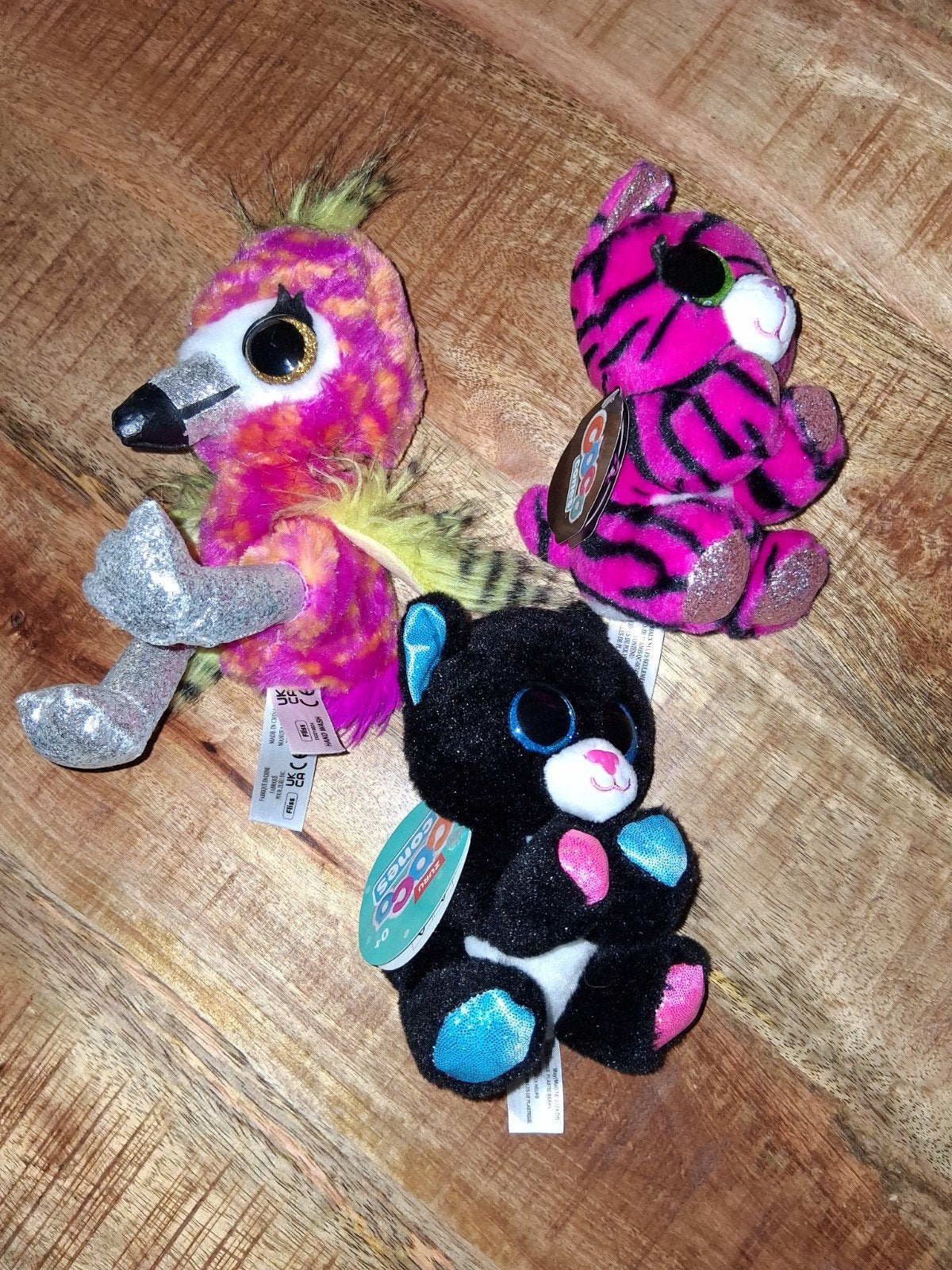 Coco Cones Knuffels - Roze Tijger, Zwarte Panda, Flamingo, Overige merken, Nieuw, Ophalen of Verzenden, Met label