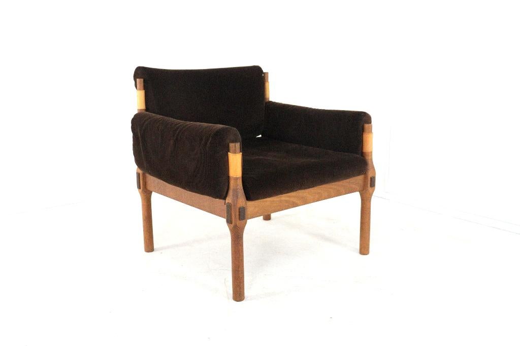 Vintage safari chair fauteuil stoel midcentury, Gebruikt, -, -, 75 tot 100 cm