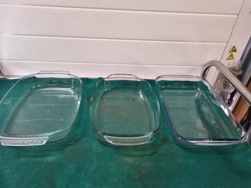 ovenschalen groot glas drie stuks, Ophalen of Verzenden, 'T Olde Gre-j, Info@toldegrej.nl, Endepoelstraat 20f Didam
