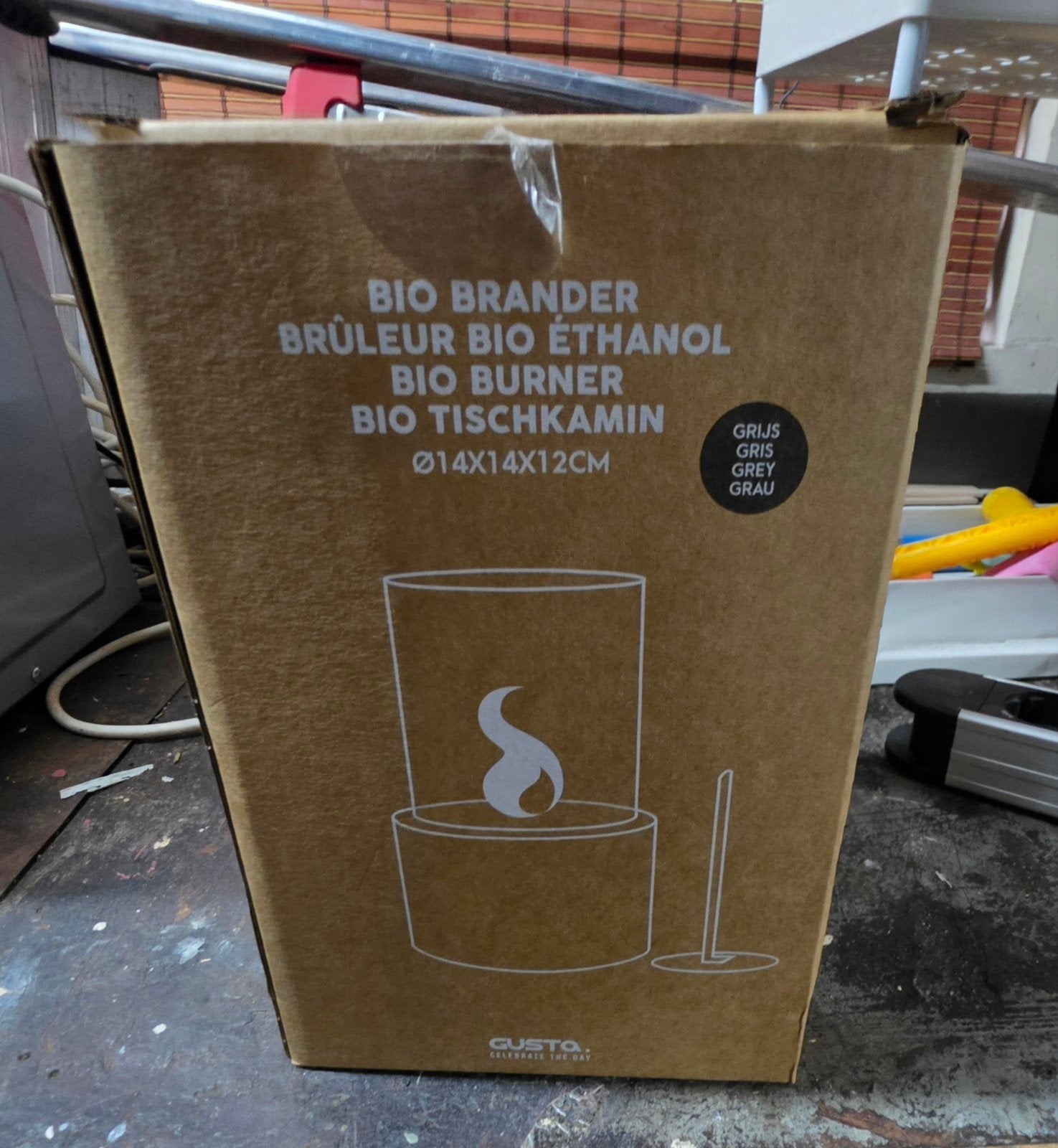Gusto Bio Brander / Bio Ethanol Haard - Grijs, Ophalen of Verzenden, Nieuw, Vrijstaande haard, Overige soorten