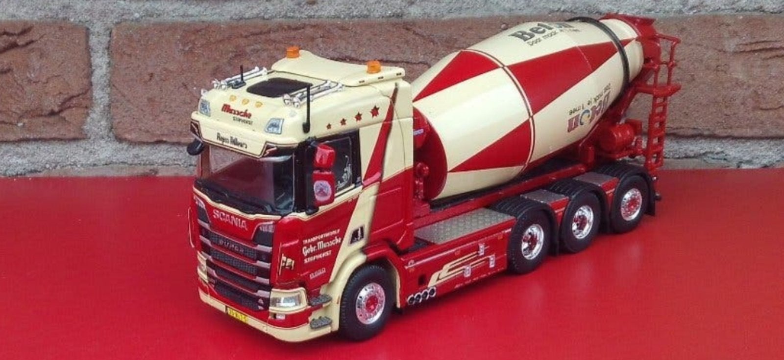 Tekno Scania Next Gen R650 motorwagen met mixer, Hobby en Vrije tijd, Ophalen of Verzenden, Zo goed als nieuw, Bus of Vrachtwagen
