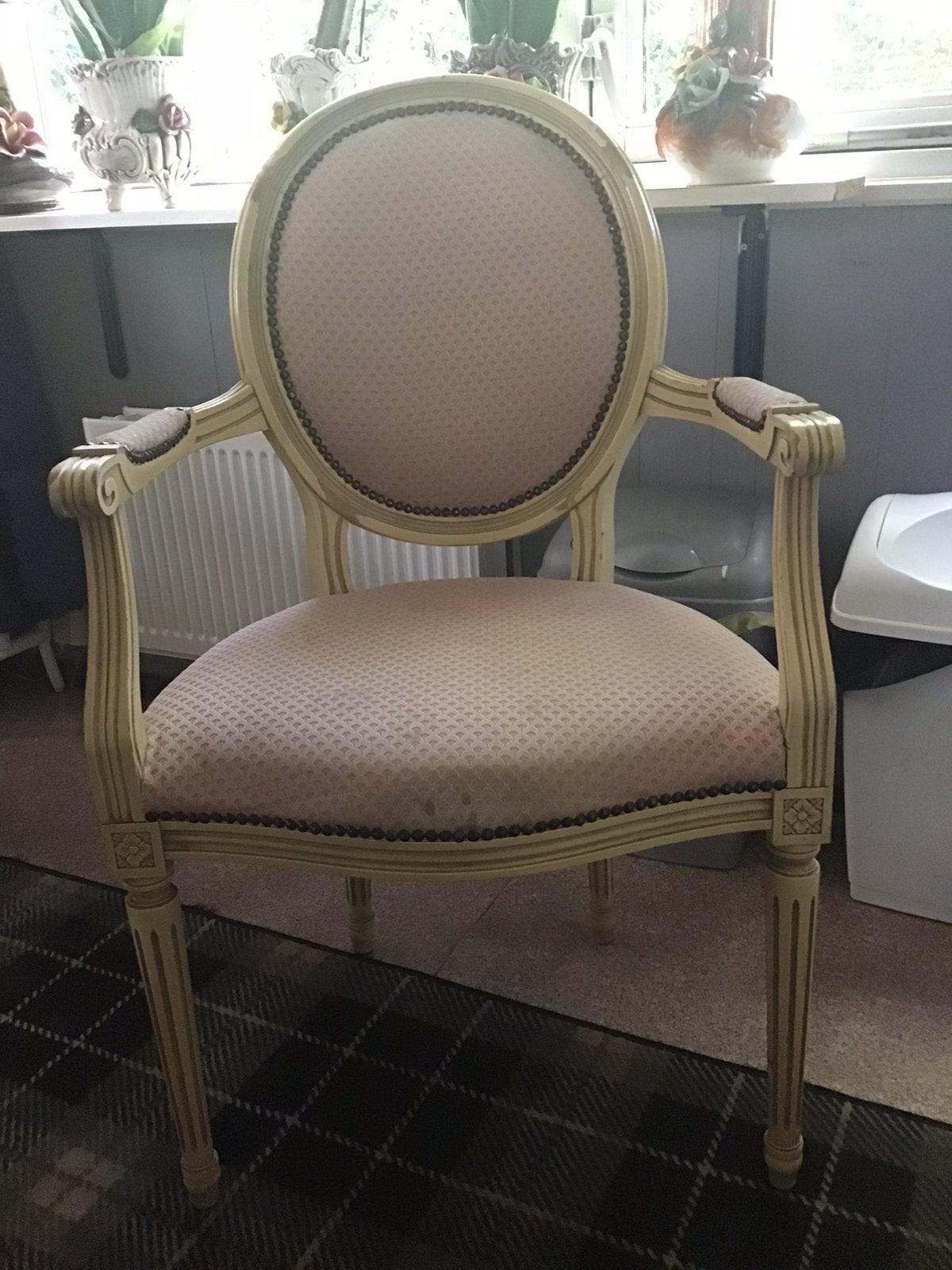 4 stoelen, Huis en Inrichting, Stoelen, Ophalen, Gebruikt, Wit, Vier