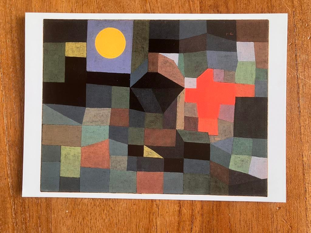 Paul Klee - Feuer bei Vollmond (1933) Kunstkaart, Ophalen of Verzenden, 1980 tot heden, Ongelopen, Natuur