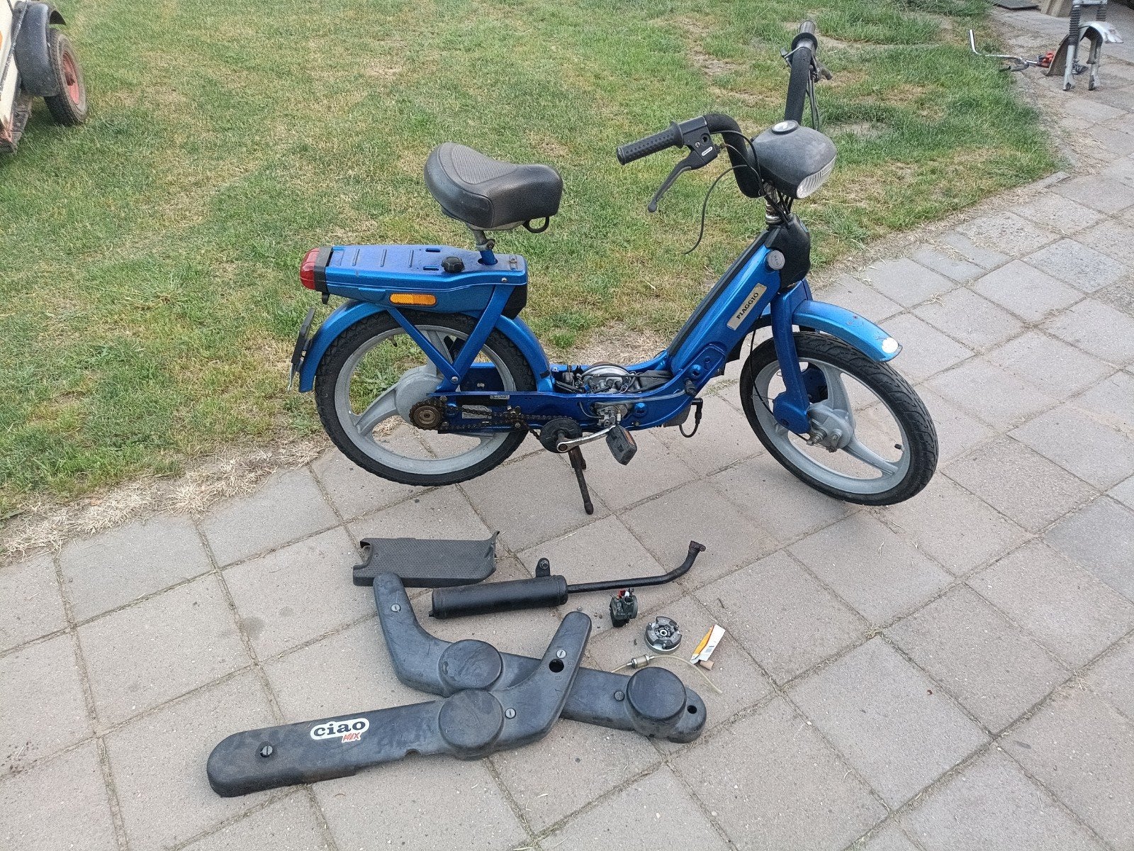 Vespa Ciao Mix blauw kenteken originele lak (bravo SI Citta), Fietsen en Brommers, Ophalen, Gebruikt, Tweetakt