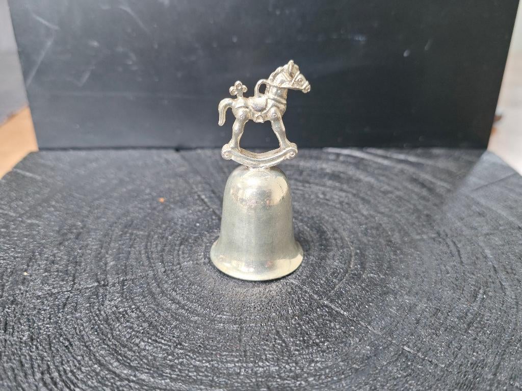 Zilveren bel met paard, Antiek en Kunst, Verzenden, Zilver