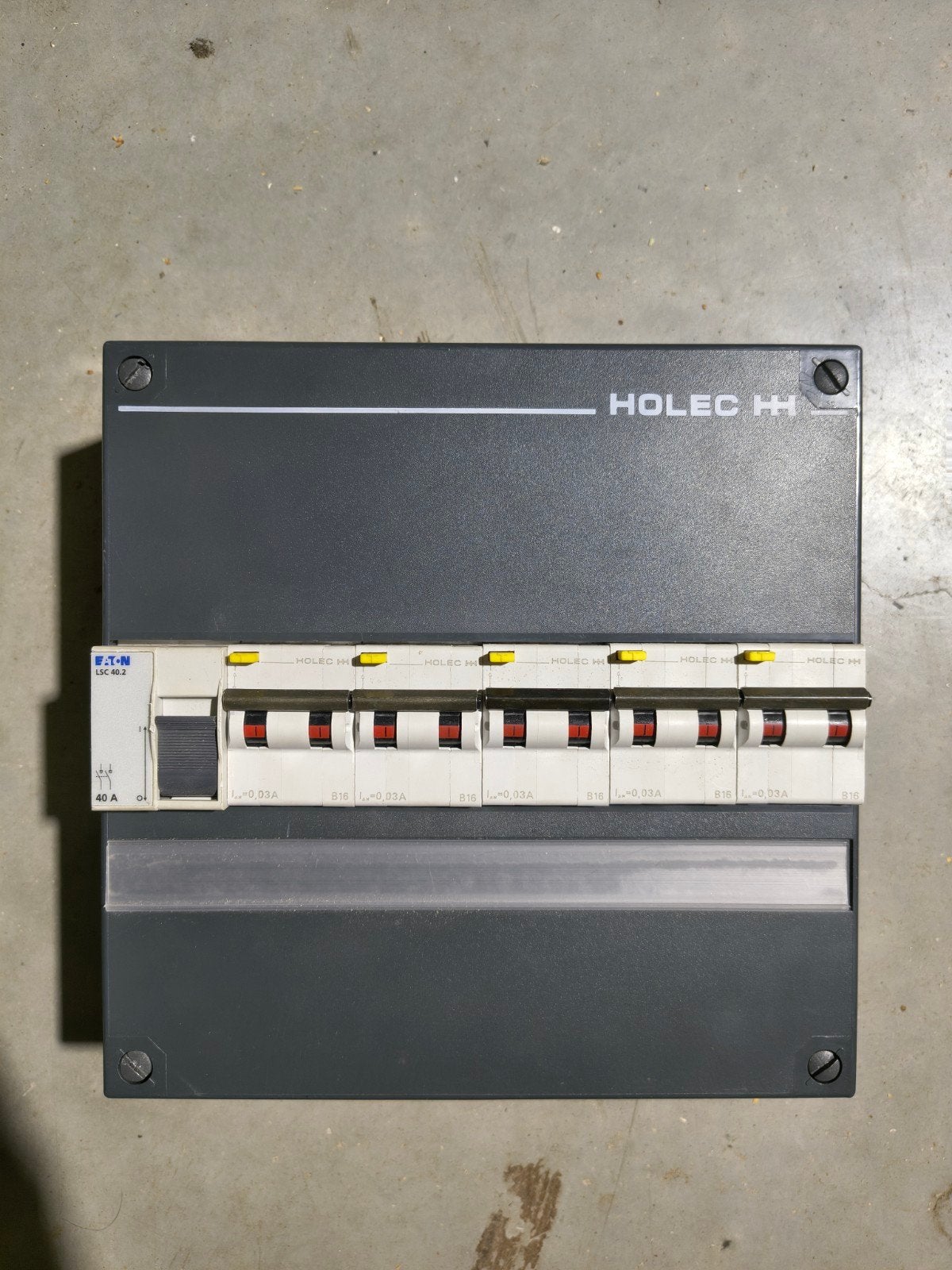 Holec groepenkast 1 fase uitbreiding 5x aardlekautomaat B16, Ophalen of Verzenden, Gebruikt, Overige typen