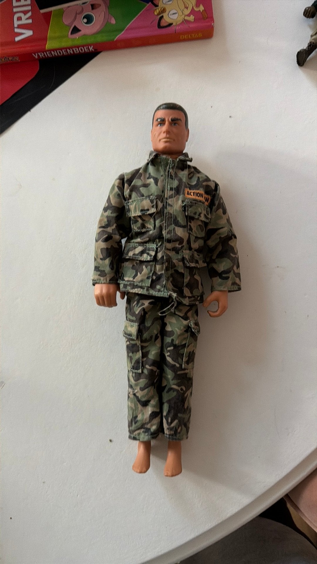 Vintage Hasbro Action Man - Commando / Leger Soldaat camoufl, Ophalen of Verzenden, Zo goed als nieuw