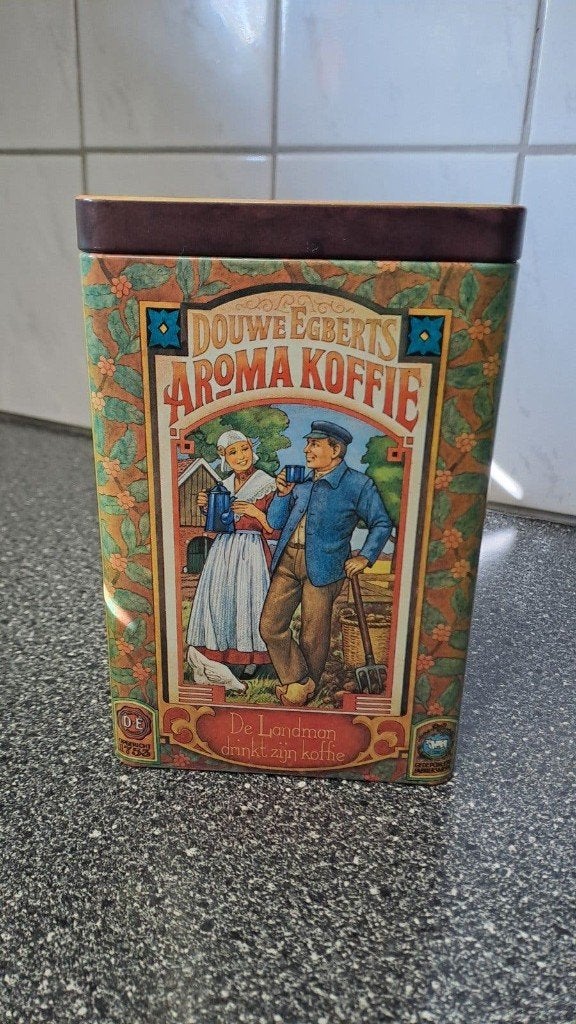 Vintage Douwe Egberts Aroma Koffie Bewaarbus, Ophalen of Verzenden, Gebruikt, Koek(jes), Douwe Egberts