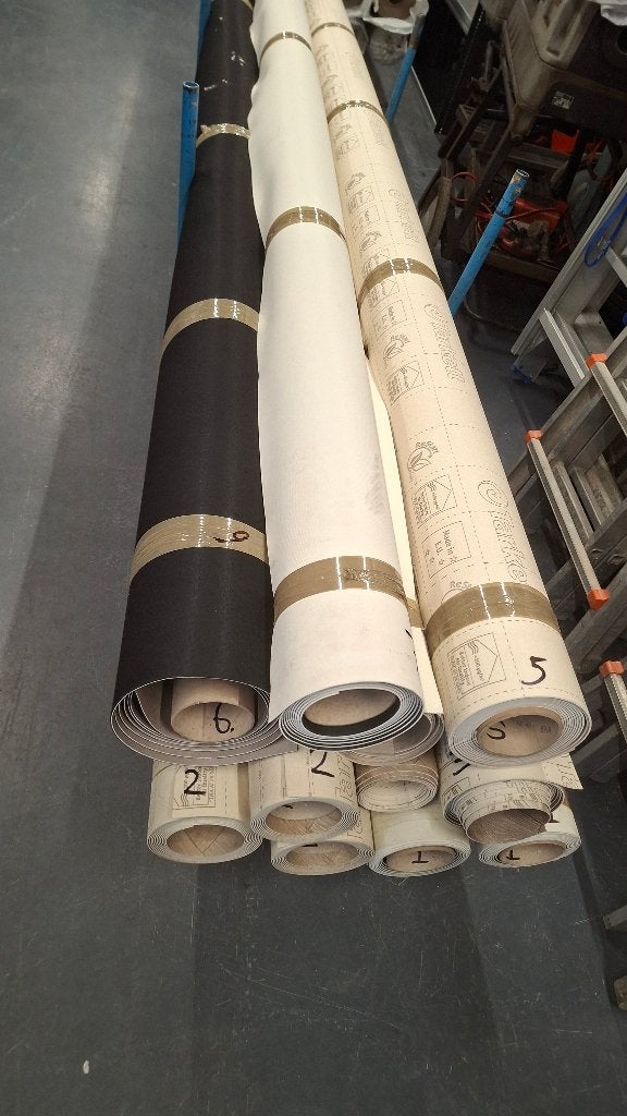 Partij PVC Vinyl Zeil vloer rollen op rol NIEUW!, Ophalen, Nieuw, ., Vinyl