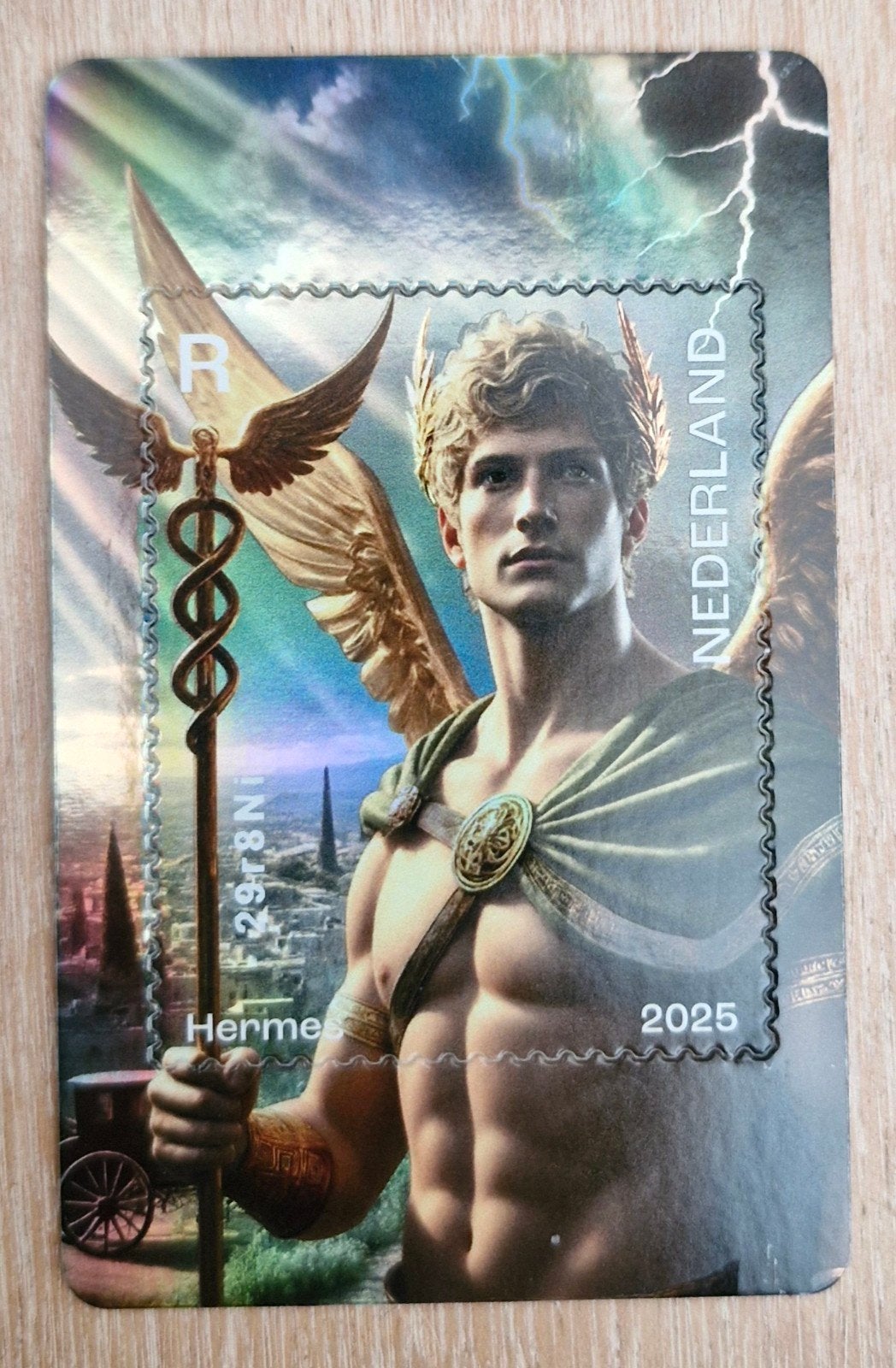 Crypto Stamp Hermes postzegel nummer 4 (zwart) 2025, Verzenden, Na 1940, Postfris