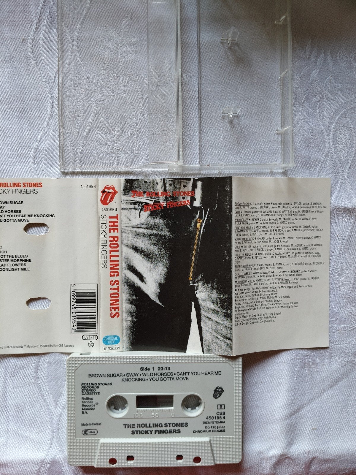 The Rolling Stones - Sticky Fingers Cassette VG+, Cd's en Dvd's, Verzenden, 1 bandje, Zo goed als nieuw, Voorbespeeld