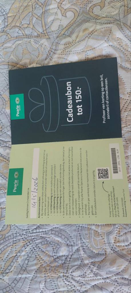 Waardebon, Eén persoon, Cadeaubon