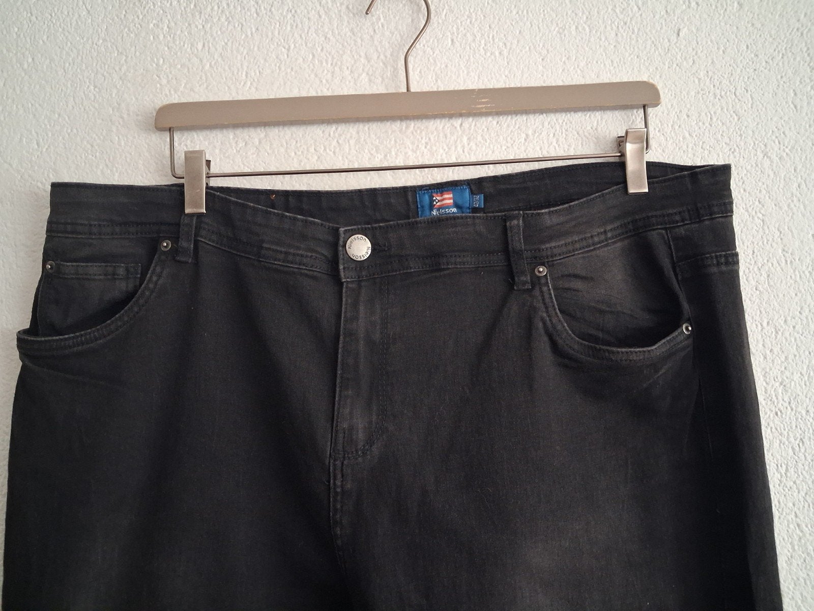 Nielsson Zwarte Jeans - Maat W42/L32, Zwart, W40 - W42 (confectie 56/58), Gedragen, Nielsson
