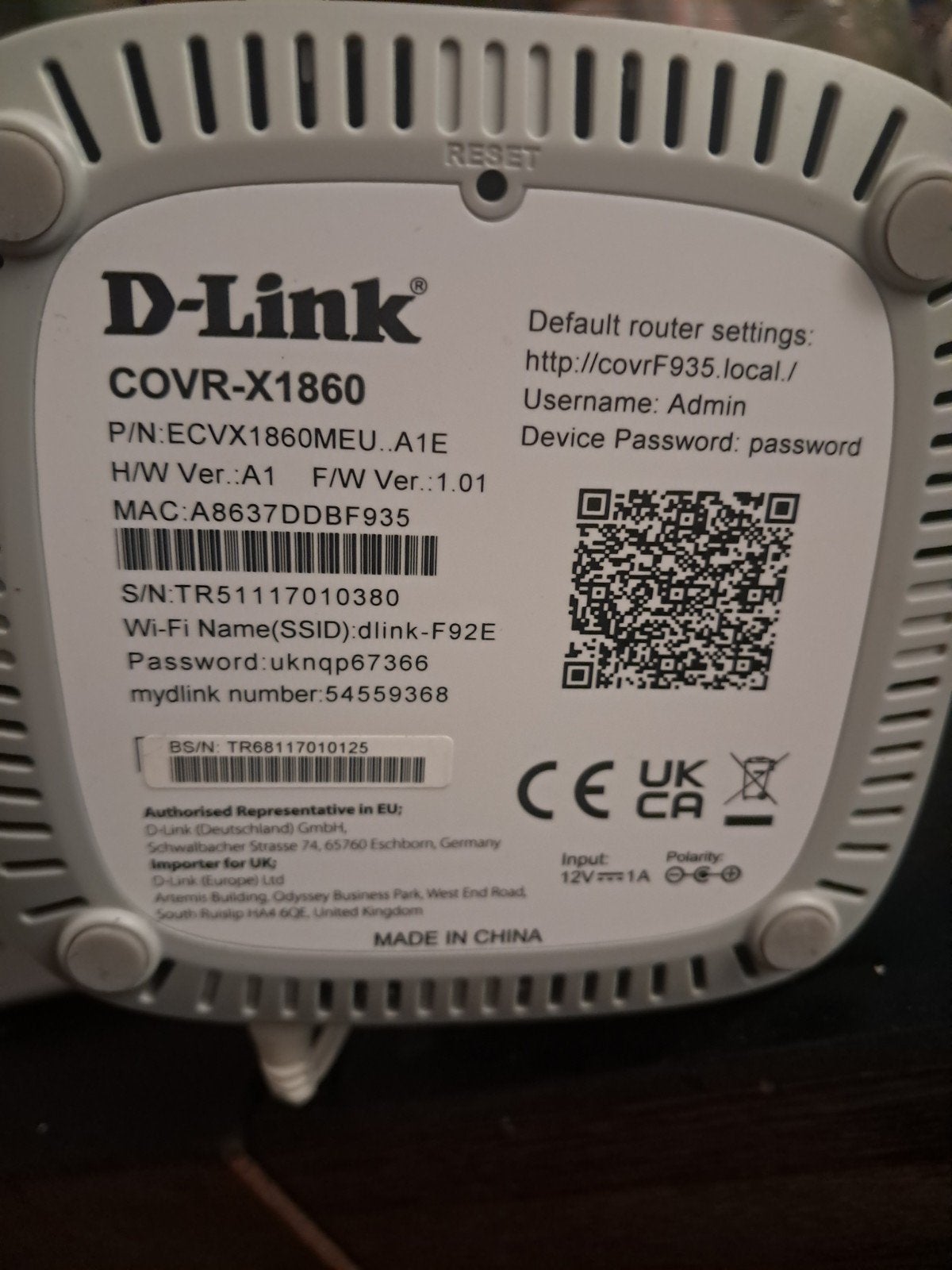 D-Link COVR-X1860 Wi-Fi 6 Mesh Systeem (2 stuks), Ophalen of Verzenden, Nieuw, Router, D-Link