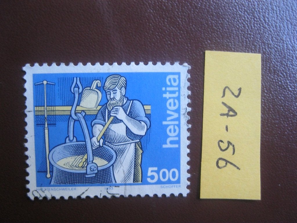 zwitserland - mens en beroep 1993 (za-56), Ophalen of Verzenden, Gestempeld