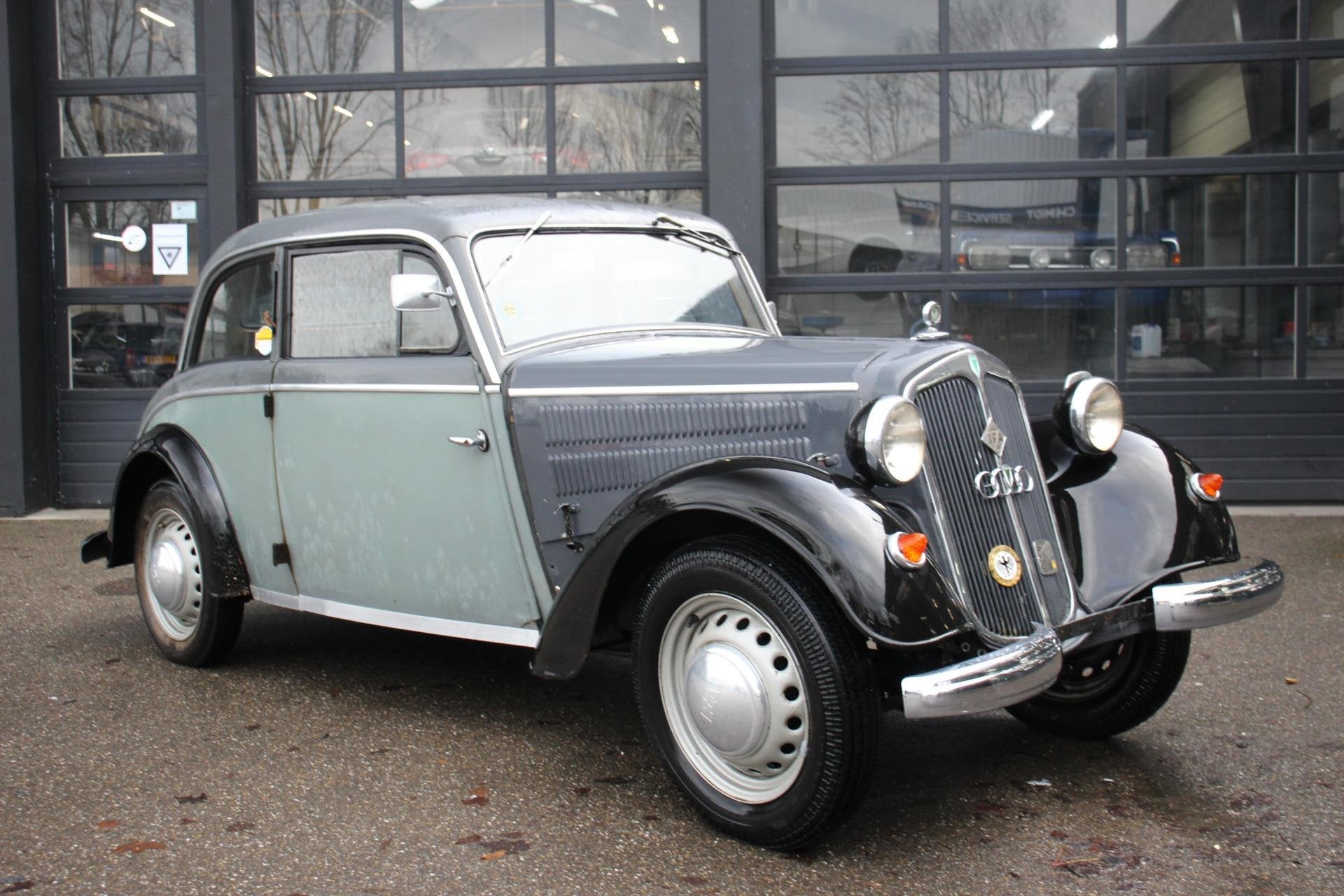 DKW IFA AUDI F8 1954 oldtimer auto! ZEER UNIEK 2T, Overige merken, Stof, Bedrijf, Handgeschakeld