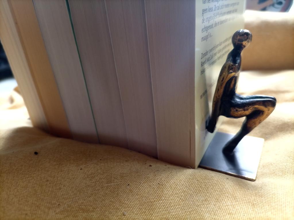 Bronzen boekensteun, Antiek en Kunst, Ophalen of Verzenden