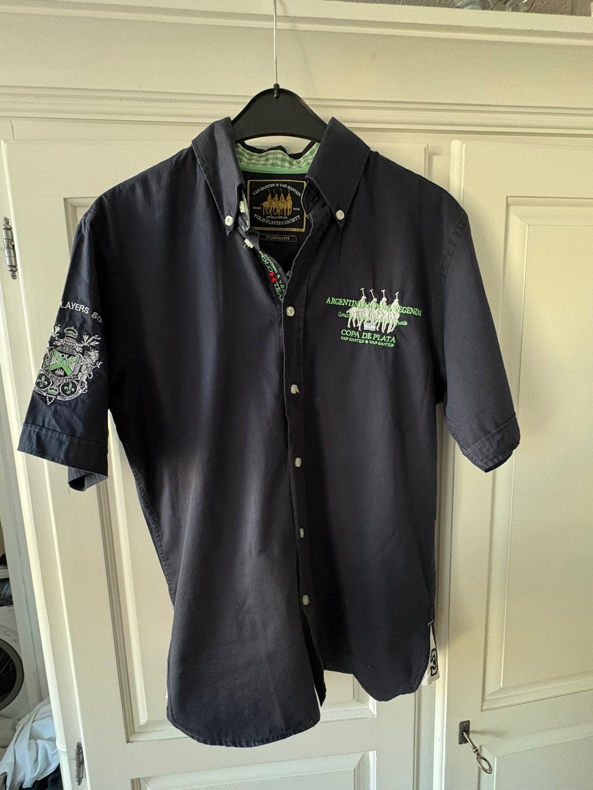 Blouse Santen van Santen maat M, Kleding | Heren, Ophalen of Verzenden, Zo goed als nieuw, Blauw, Halswijdte 39/40 (M)