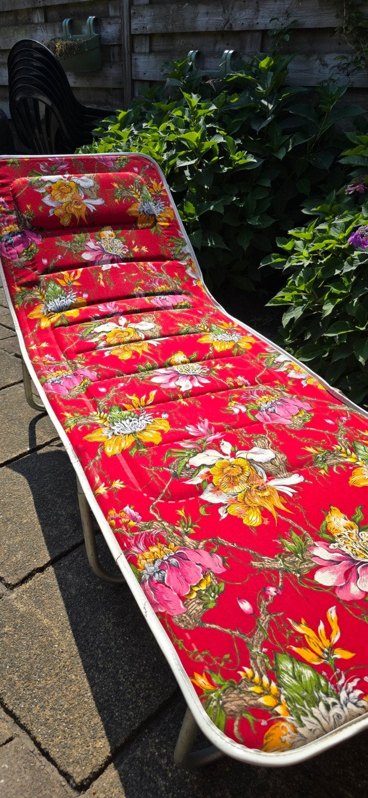 Ligbed / stretcher, Tuin en Terras, Ophalen, Zo goed als nieuw, Aluminium, Inklapbaar