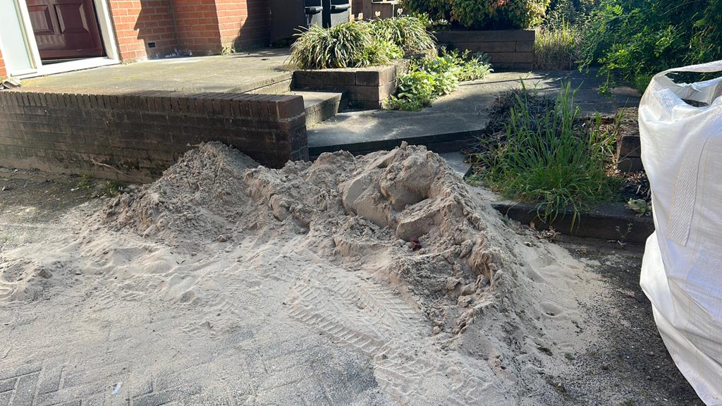 GRATIS witzand, Tuin en Terras, Zand, Ophalen, Zo goed als nieuw