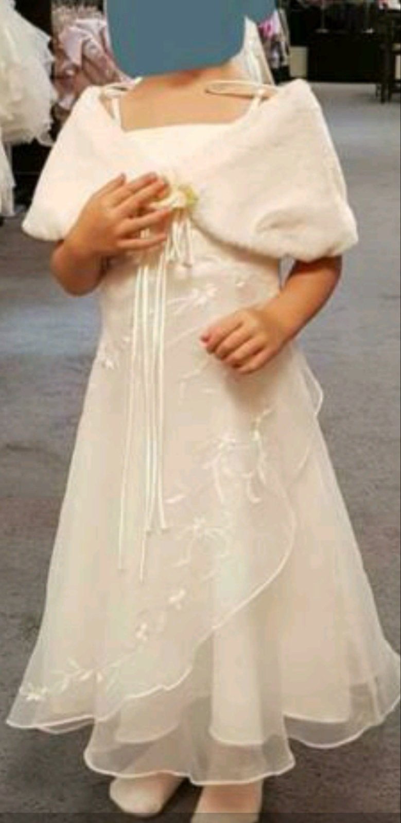 Elegante Bruidsmeisjes Jurk Maat 104 - Crème/Wit, Kinderen en Baby's, Ophalen, Zo goed als nieuw, Meisje, Jurk of Rok