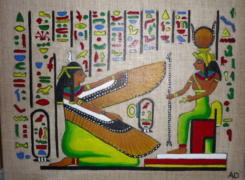 Farao, Acrylverf, Doek, Portret of Personen, Realistisch